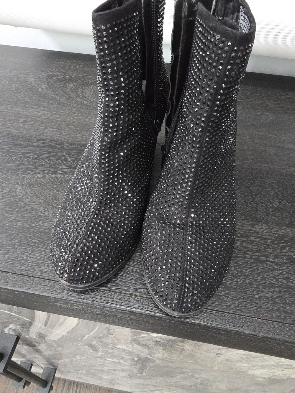 Rock & Republic Black Studded Ankle Boots Size 6